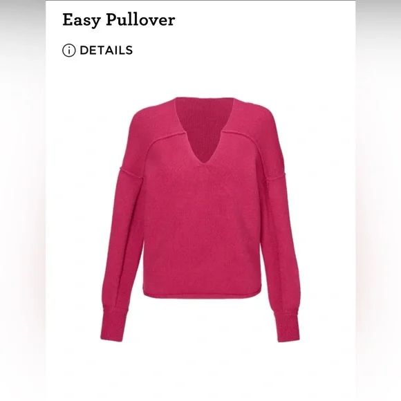CAbi V-Neck Sweater in Hot Pink - Picture 6 of 7